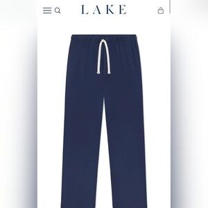 Lake Mens Navy Drawstring Pima Cotton Lounge Pants XL